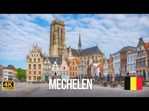 Mechelen 4k walk 🇧🇪 - One of most beautiful cities in Belgium in 4k (with captions)