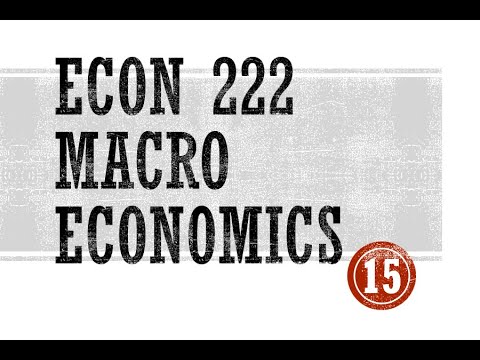 ECON 222 Macro Economics - Lecture 15