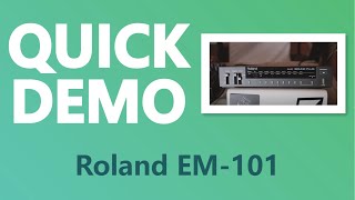 Video thumbnail for Roland EM-101 Sound Plus - Quick Demo by tafony