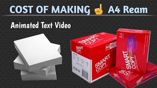 A4 Copier Making Calculation Sheet | Cost of Making 1 Ream / Packet
