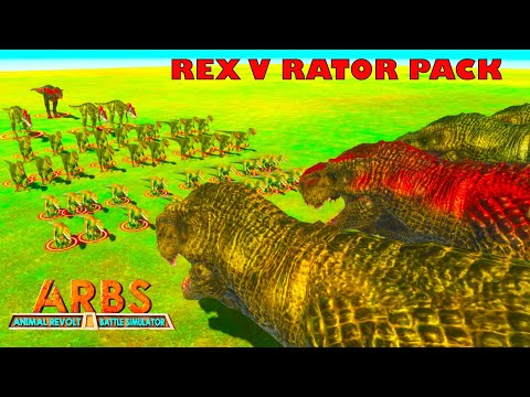 T-REX VS INSANE RAPTOR PACK !! - ANIMAL REVOLT BATTLE SIMULATOR #