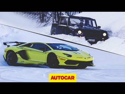 2019 Lamborghini Aventador SVJ on ice | LM002 driven | Autocar