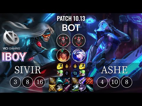 VG iBoy Sivir vs Ashe Bot - KR Patch 10.13