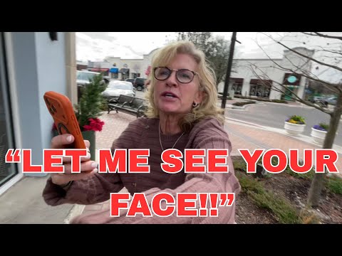CRAZY KAREN ATTACKS First Amendment Auditor