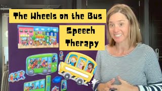 Using The Wheels on the Bus in Speech Therapy with repetition, hand gestures, & this activity.