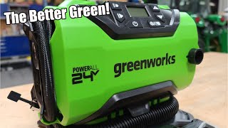 Have a Battery Inflator Yet?  Here Is A Greenworks 24V With 12-Volt Cable Inside!