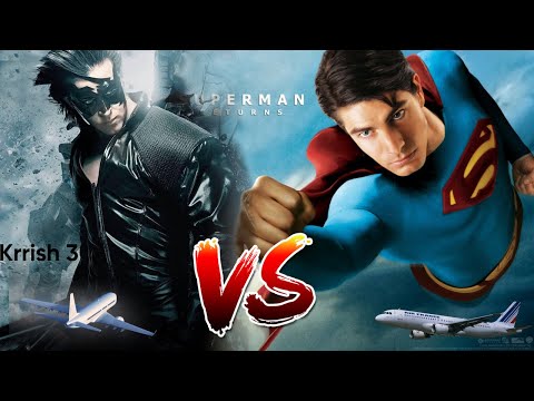 #Superman Vs #Krrish (Airplane scene ) #Super Man  Returns\ #krrish3