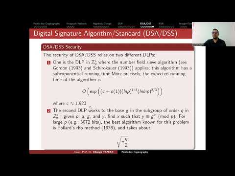 Digital Signature Algorithm (Standard) DSA/DSA