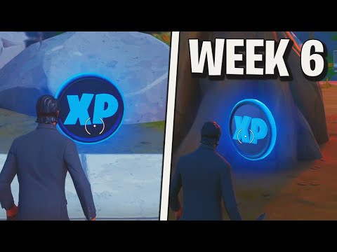All 5 HIDDEN BLUE COINS Locations in Fortnite Week 6! (Blue XP Coin Locations Season 3) | ItsDetu