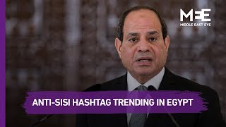 Anti sisi hashtag trending in Egypt Video