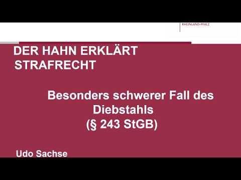 The Rooster Explains Criminal Law - Section 243 of the German Criminal Code (StGB): Particularly ...
