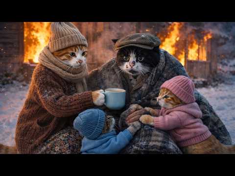 Mother Cat and Her Two Kittens Save a Neighbor from a House Fire