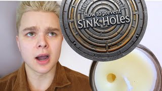 😩What are sink holes in candles? | How to avoid them for good. 👍