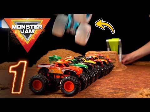 Jumping 20 Monster Trucks 🔥 Top 10 Monster Jam Best Stunts #1