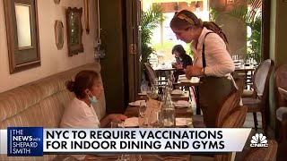 N.Y.C. to require proof of vaccination for indoor dining, concerts and gyms