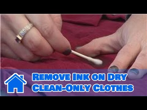 Cleaning Tips : Remove Ink on Dry Clean-Only Clothes