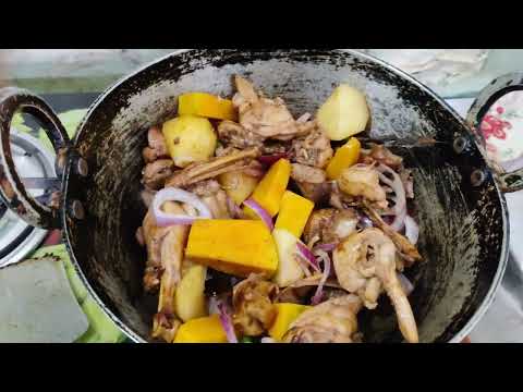 #Local chiken curry with pumpkin#Special video for all of you...