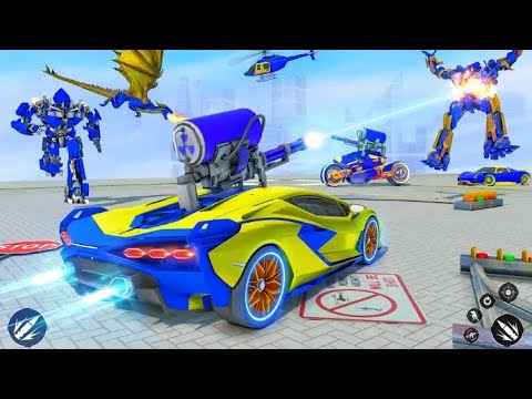 Dragon Robot police Car game-Android GamePlay