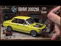 Super Detailed BMW 2002tii Scale Model Car Building The Hasegawa BMW2002tii With USCP Detail Sets