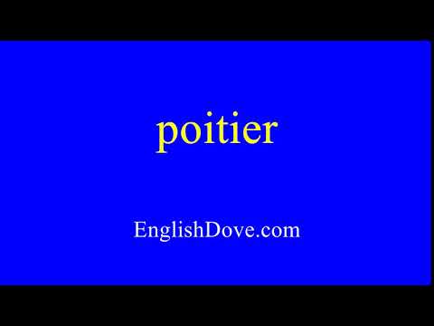 How to pronounce poitier in American English.