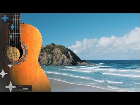 Relaxing Guitar Music | Acoustic |  Water Sounds | Ocean Waves | Sleep Study Music | Stress Relief
