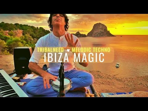 Spectacular MELODIC TECHNO at Sunset in IBIZA with Didjeridoo, Percussion and Roland Juno 106