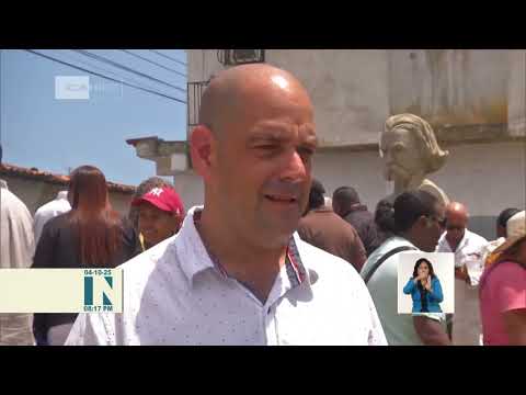 Develan en Venezuela monumento del prócer de Cuba, Vicente García González