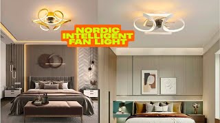 Nordic Intelligent Fan Light | Silent LED Ceiling Fan with Remote & Dimmable Light for Bedroom