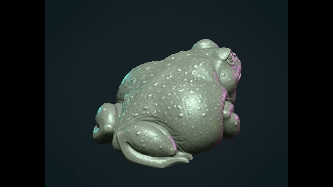 Fat Toad Frog 3D Print Model