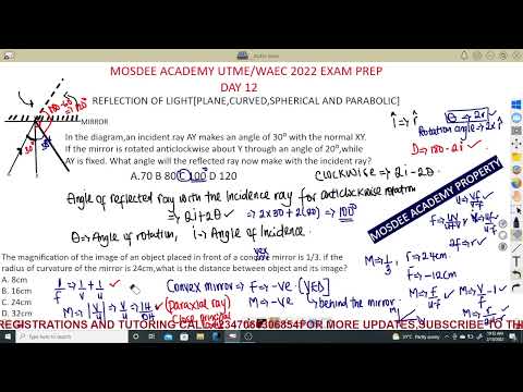 REFLECTION OF LIGHTS ON PLANE AND CURVED MIRROR |GCE|WAEC|JAMB|JUPEB|IJMB|NECO|IGCSE|CBSE