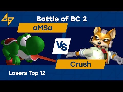 Battle of BC 2 | EGtv.Crush (Fox) vs. VGBC | aMSa (Yoshi) | SSBM Losers Top 12