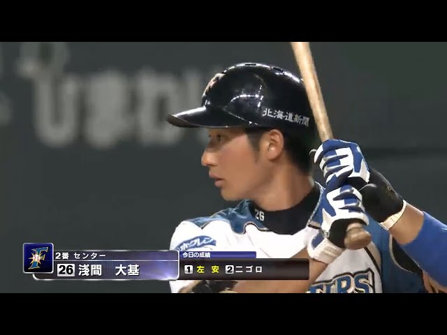 【5回裏】ファイターズ・18歳ルーキー淺間 プロ初長打＆初タイムリー!! 2015/5/6 F-E