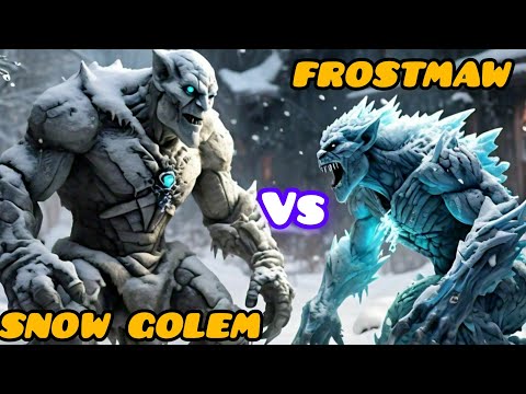 MINECRAFT MUTANT SNOW GOLEM VS FROSTMAW | TECHNO GAMERZ | MINECRAFT MOB BATTLE