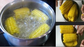 Easy way to Boil Corn | Boil Corn recipe | Boil Corn in Cooker | Sweet Corn Recipe