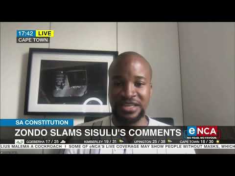 SA Constitution Zondo slams Sisulu's comments