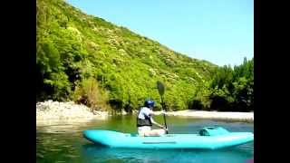 preview picture of video 'Canoe down river Kogawa・古座川支流の小川・柿太郎廻りDown river'