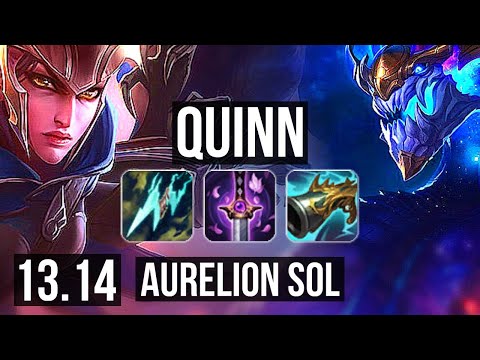 QUINN vs AURELION SOL (MID) | 6/1/2, 500+ games, Dominating | EUW Master | 13.14