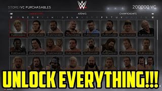 WWE 2K17 How to Unlock Everything Without VC ( Superstars, Arenas, Championships ) Tutorial!