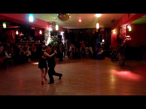  Dante Sanchez  and  Angelica Avalos  are  dancing  to  the  tango  "  Junto A Tu Corazon  "