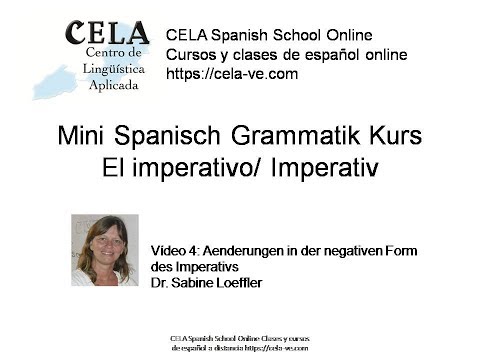 Spanisch Imperativ Imperativo negativo