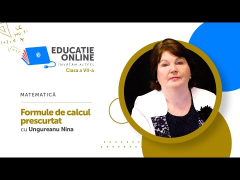 Matematică, Clasa a VII-a, Formule de calcul prescurtat