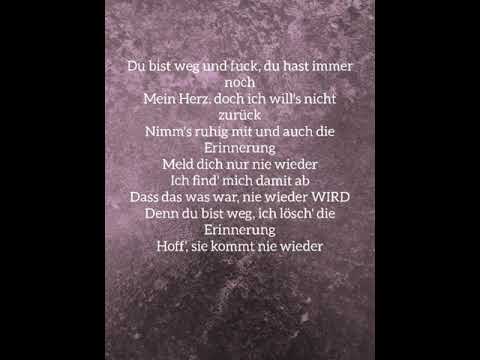 Du bist weg...Lyric...@KAYEFTV x @achterbahn