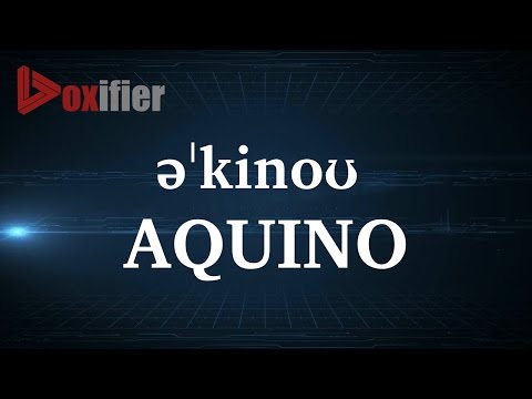 How to Pronunce Aquino in English - Voxifier.com