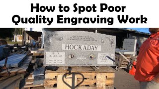 How to Spot Poor Quality Engraving Work on a Headstone