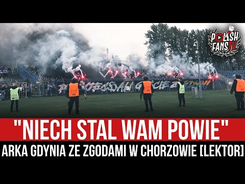 "NIECH STAL WAM POWIE" - Arka Gdynia ze zgodami w Chorzowie [LEKTOR] (16.10.2022 r.)