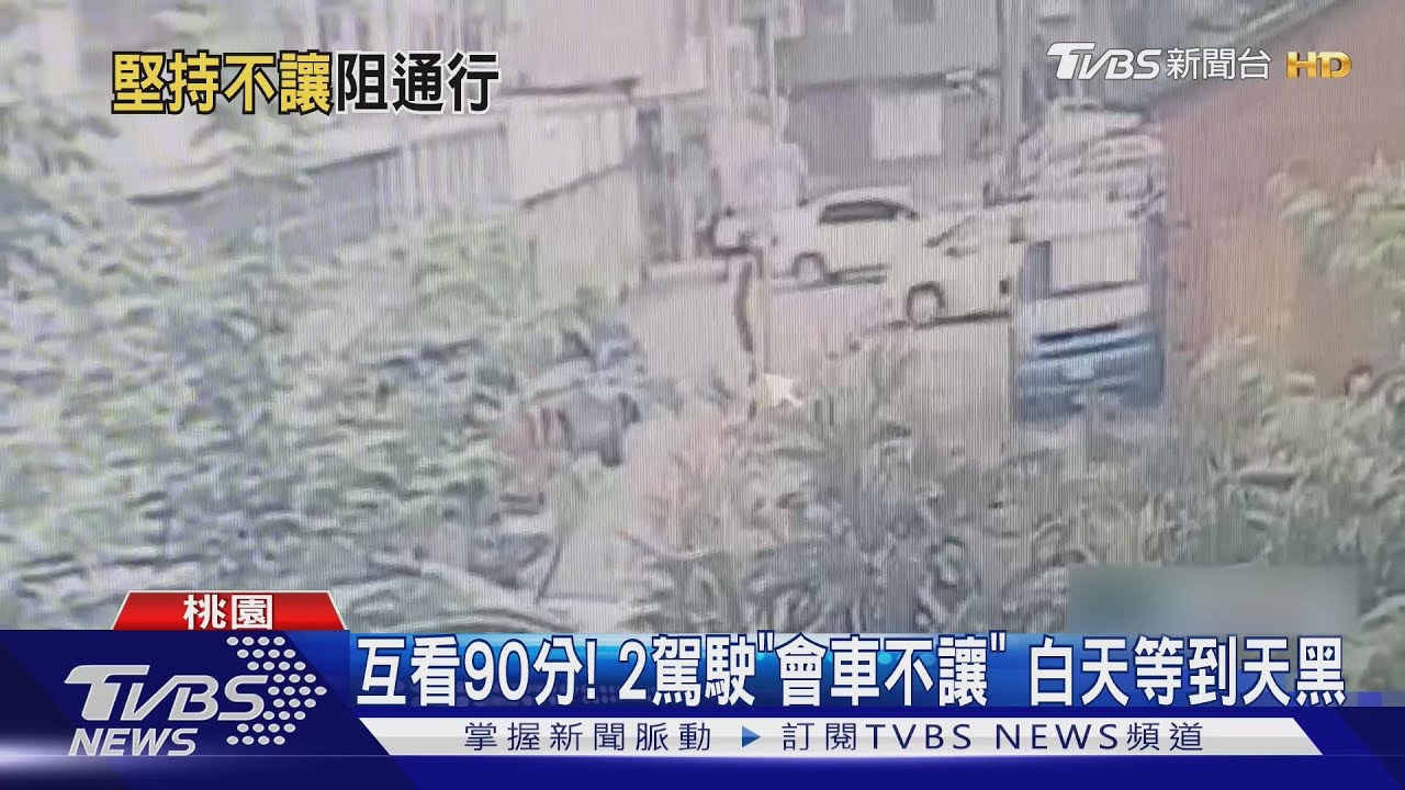互看90分!2駕駛「會車不讓」白天等到天黑
