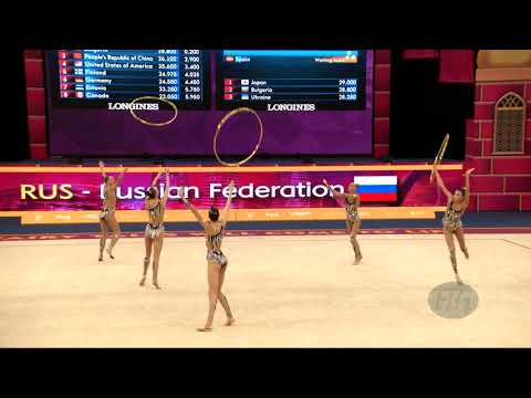 Russian Federation (RUS) - 2019 Rhythmic Worlds, Baku (AZE) - Qualifications 3 Hoops + 2 Pairs Of C