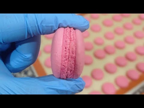 Raspberry Macarons 🍒 Italian Meringue