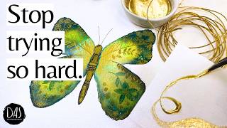 You’re not bad at watercolor. You’re trying too hard - Easiest way to paint and doodle butterflies