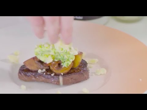 Hvalbiff med bakt hvitløkssmør!